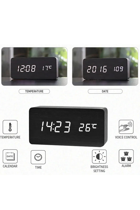 Holz LED Digitaluhr