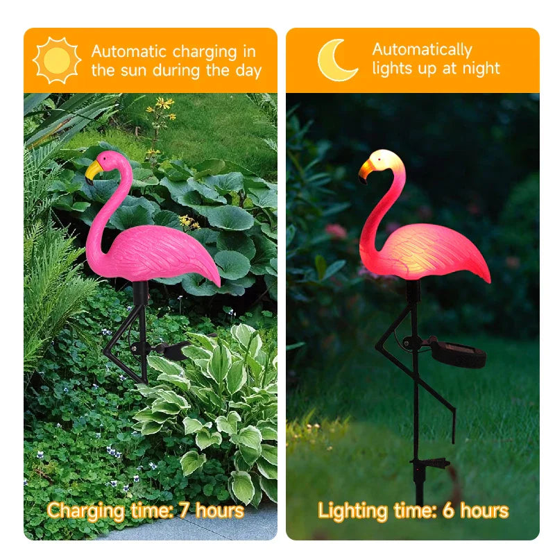 Frendorf |  Glowingo - Bunte Solarlampe in Flamingoform