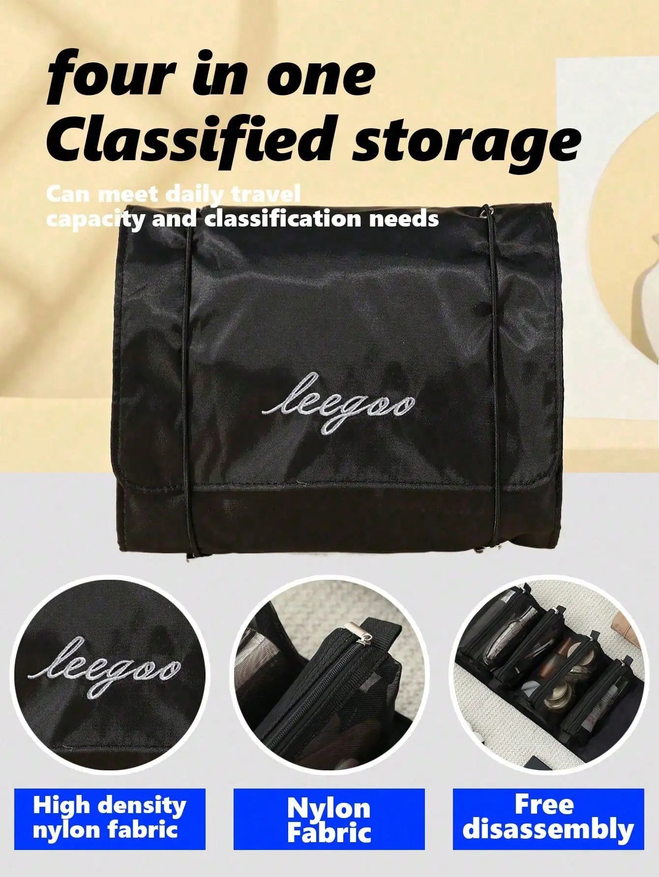 Frendorf | BeautyOrganizer 4-in-1 Kosmetiktasche | Praktisch & Flexibel | Faltbar & Kompakt