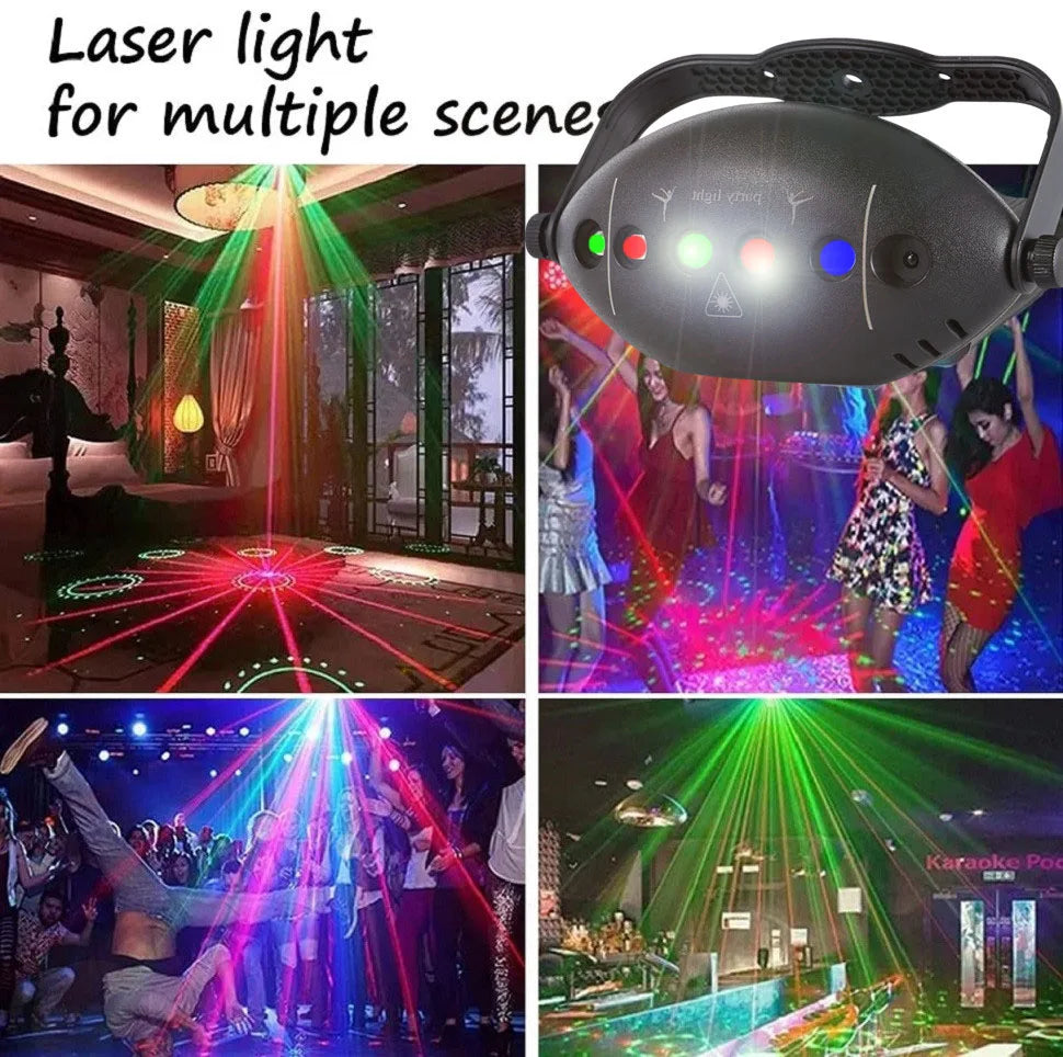 RGB Disco Lichter Bühne DJ Party Laserlicht Projektor - Stroboskop Club Zuhause Urlaub Dekorationslampe für Partystimmung