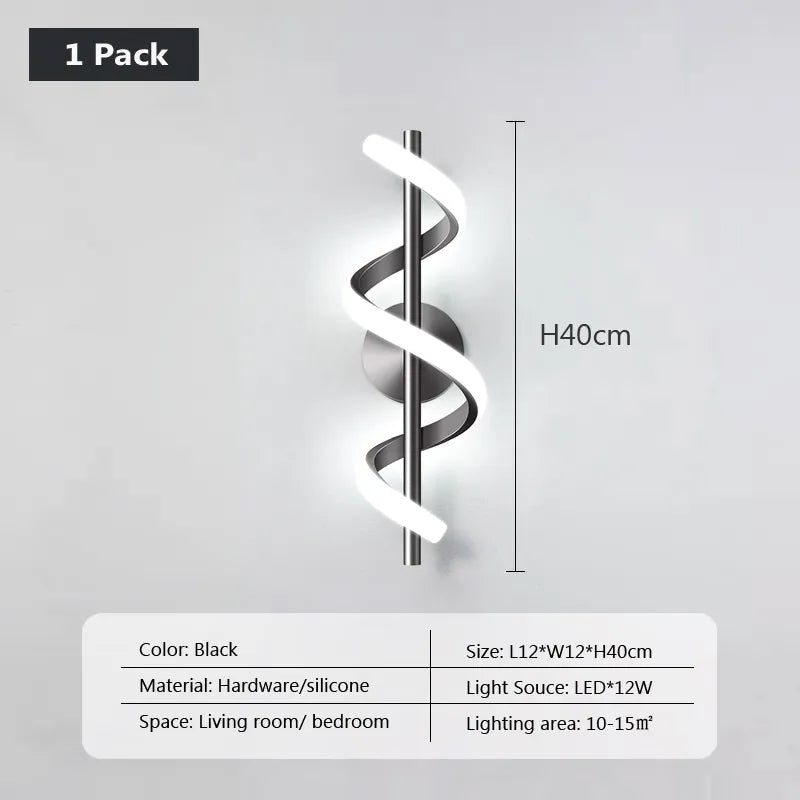 Minimalistische LED Wandleuchte Nordisches Schlafzimmer Nachttisch Sconce Schwarz Weiß Gold Dekorative Beleuchtung Wohnzimmer Flur Innenleuchten