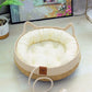 Bequeme Rattan Geflochtene Katzenbett