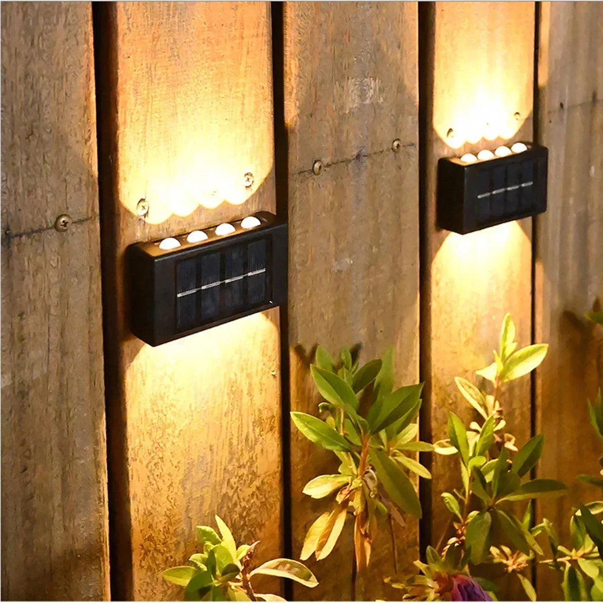 Frendorf | Außen Solar LED Wandlampen – Wasserdichtes Auf- und Ablicht für Garten, Balkon, Hof und Straßen Dekor