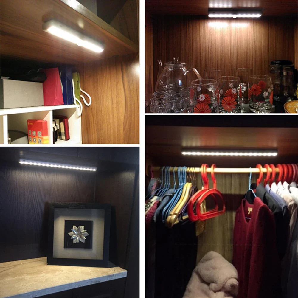 Kabelloses LED-Bewegungsmelder-Nachtlicht für Küche, Schlafzimmer, Kleiderschrank, Treppe und Schrankbeleuchtung