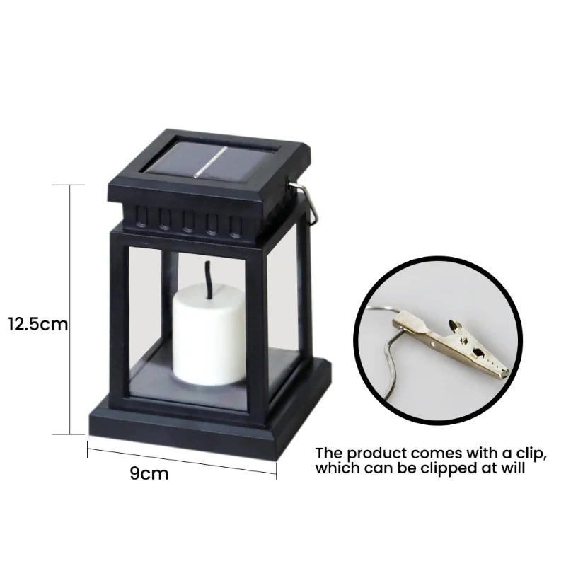 LED Retro Flackernde Hängelaterne: Helle Gehwegdekoration Solar Lampe für Außenpalastbeleuchtung