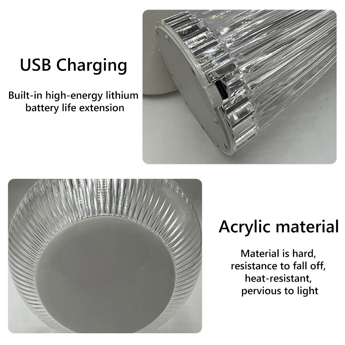 Frendorf | Aufladbare LED-Pilz-Tischlampe