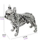 Bunte stehende Französische Bulldogge, Kunstharz-Statue, Dekoration, Haustier-Hund, DIY-Graffiti-Kunsthandwerk, Desktop-Tierstatue-Ornament.
