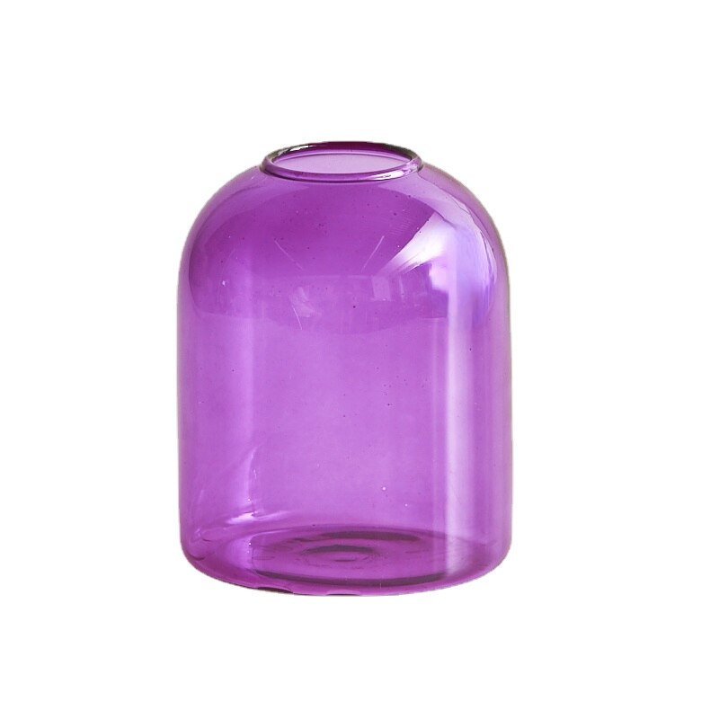 Farbenfroher Glas-Teelichthalter