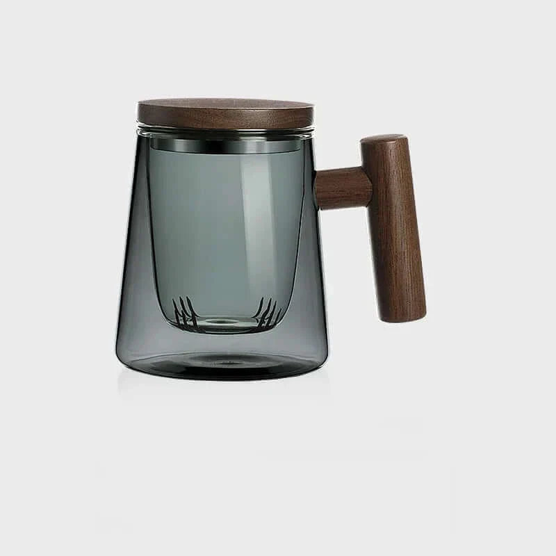 Ultramoderne Glas-Teetasse mit Filter und Deckel