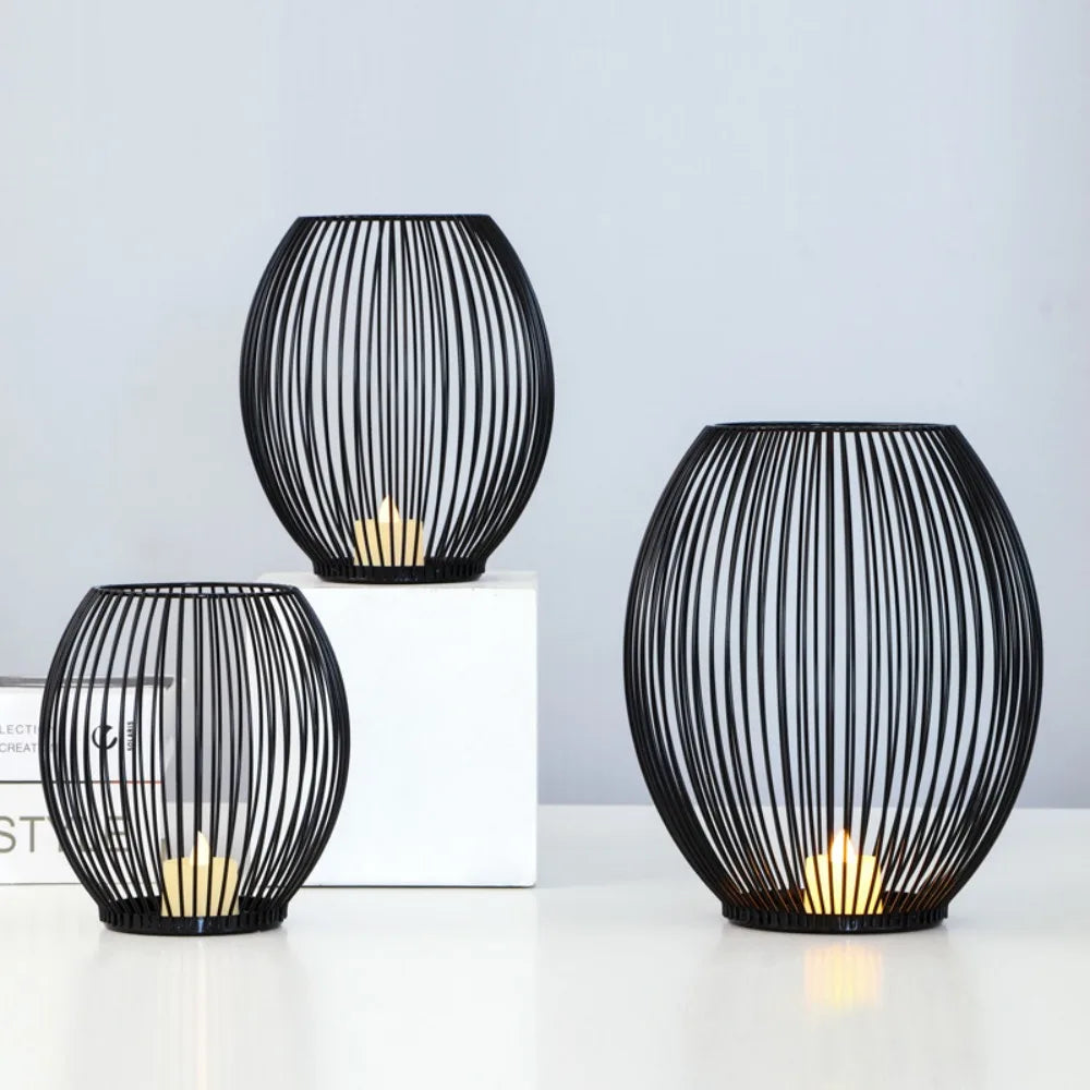 Frendorf | GlowIron Eleganter Eisen-Kerzenhalter | Moderner Kerzenständer | Dekoration für Zuhause