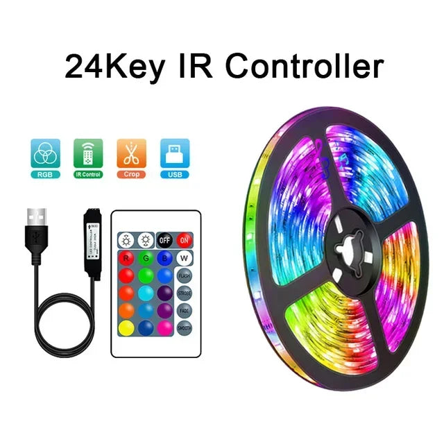 USB RGB LED Strip Lichter mit App-Steuerung für Raum- & Fernseher-Hintergrundbeleuchtung Deko
