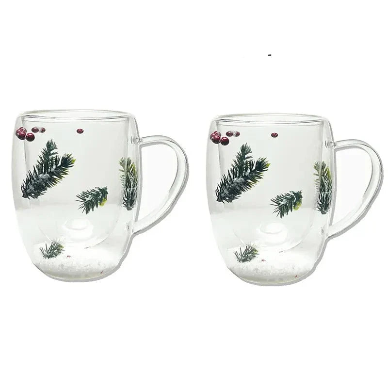 Frendorf | 2 Stück Trockenblumen Doppelt Wand Glasbecher