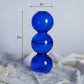 Glasvase Nordisches Wohndekor Blasenvase Kleine Vase auf Bunter Tischdekoration Geschenk Blaue Glasvase