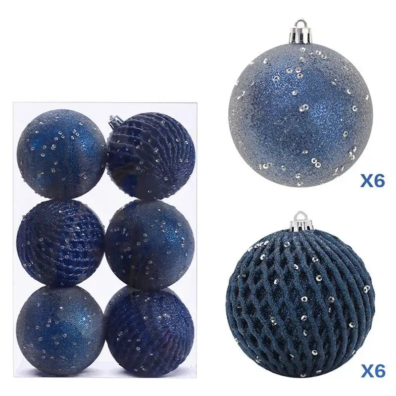 Frendorf | 12 Stück Bruchfeste Glänzende Kugel Weihnachtsbaum Dekor