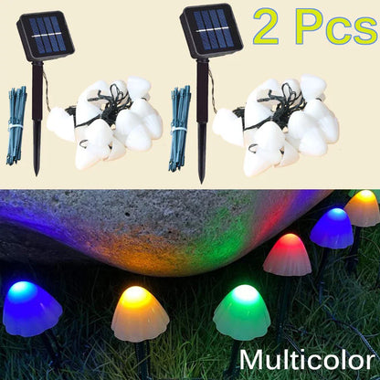 Solar-Pilz-Lichterkette: LED-Solarleuchten für Garten, Terrasse, Gehweg und Landschaftsgestaltung