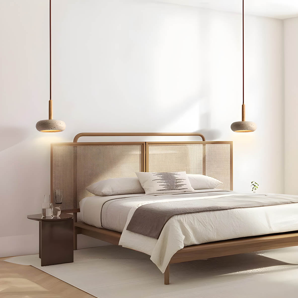 Frendorf | LED Hängeleuchte | Zeitloses Steindesign | Perfekt für Wohnzimmer- und Eingangsbeleuchtung
