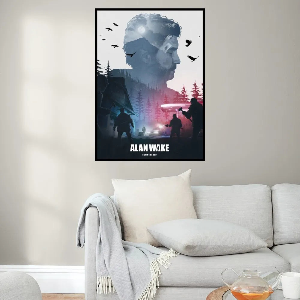 Spiel Alan W-Wake 2 Poster Drucke Wandmalerei Schlafzimmer Wohnzimmer Dekoration Büro Klein