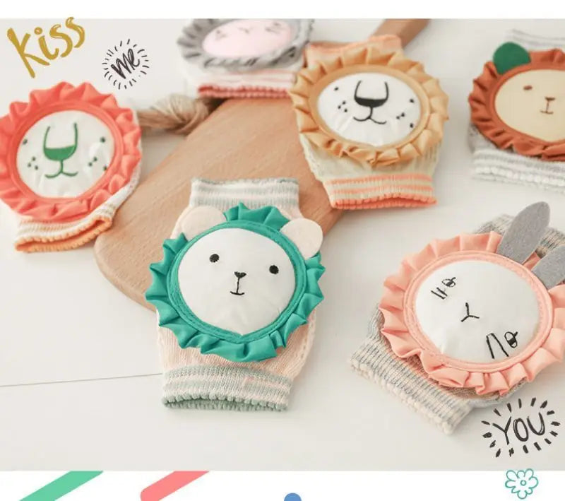 Frendorf | Baby Knieschoner zum Krabbeln – Rutschfeste Kniepolster mit Tiermotiv