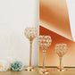 Frendorf | Aurealis Elegance Gold Kerzenhalter | Schmiedeeisen | Hochzeit & Dekoration | Luxuriöse Deko für Zuhause