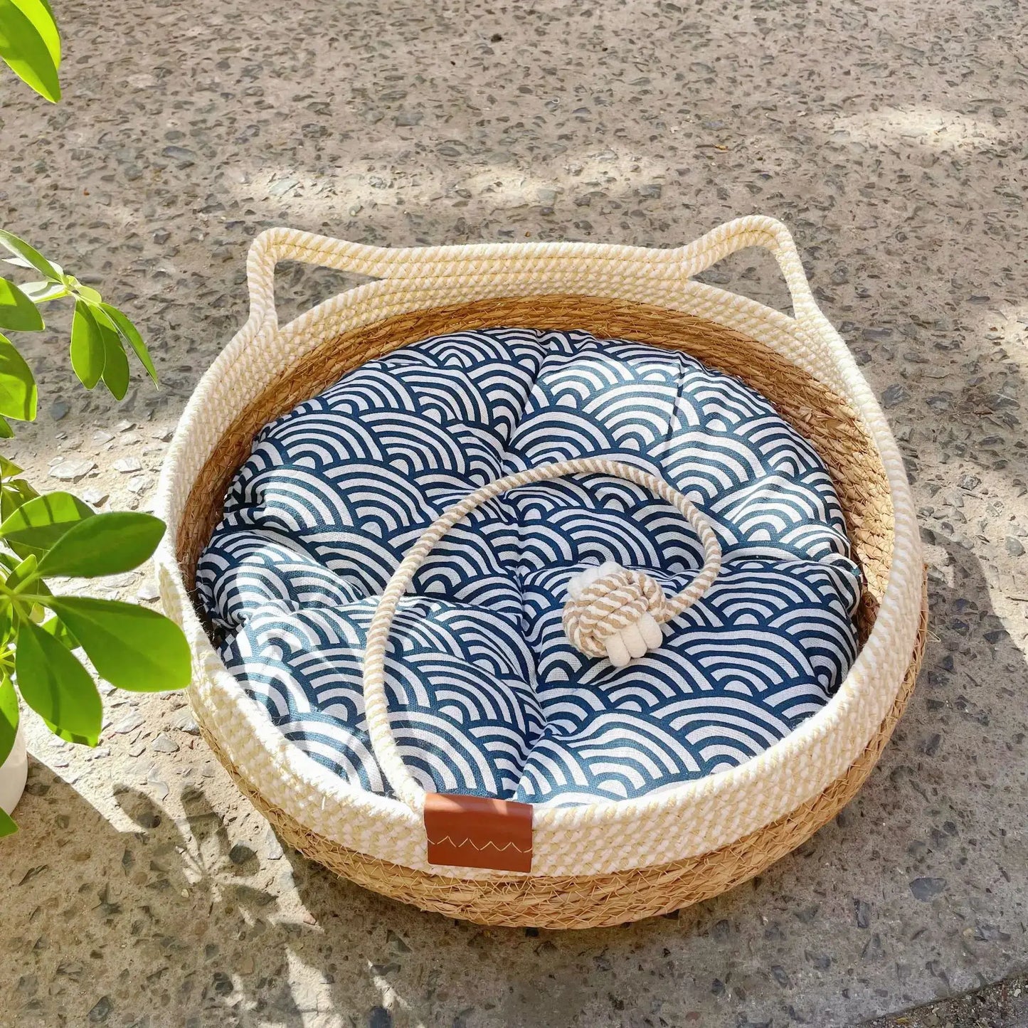 Bequeme Rattan Geflochtene Katzenbett