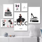 Leinwand Buch Parfüm Frauen Dekor Poster für Schönheitssalon Dekorative Malerei Luxuriöses Wohnzimmer Mädchen Schlafzimmer Dekoration Nordic