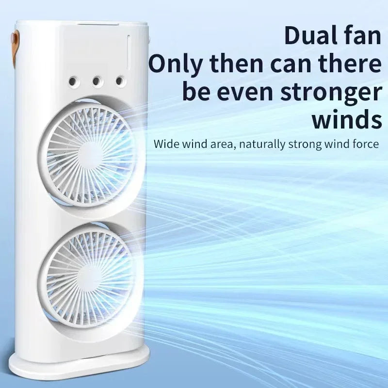 Frendorf | Tragbare Doppelventilator Kühl-Spray Klimaanlage