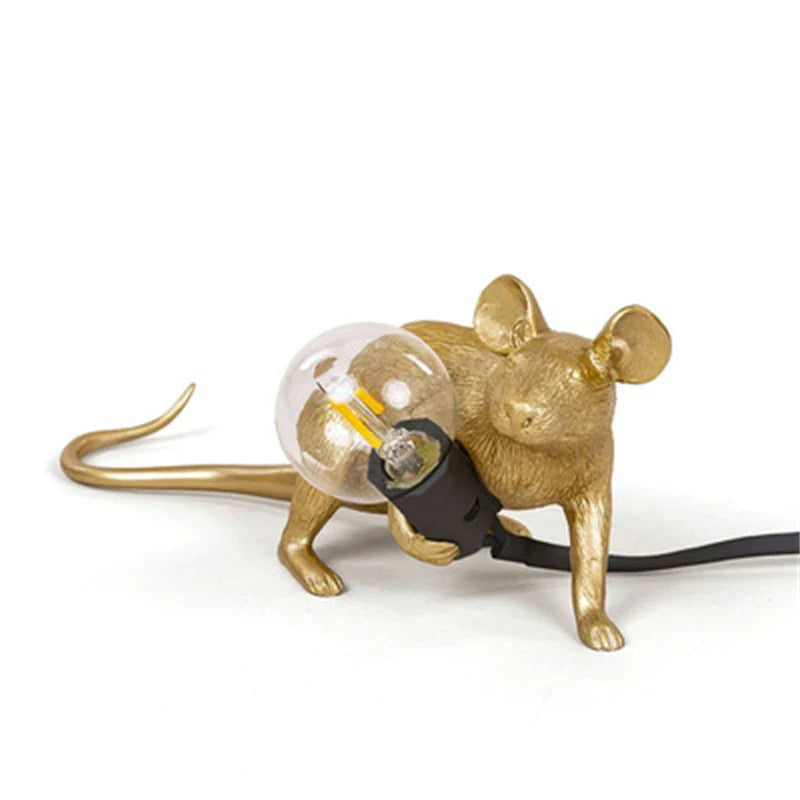 Moderne LED Tier Tischlampen: Harz Ratte, Katze und Eichhörnchen Nachtlichter