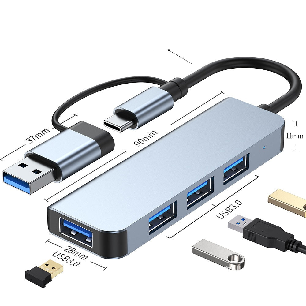 Thunderbolt 3 USB-C Hub mit HDMI, PD, SD/TF für MacBook Air M1 und iPad Pro
