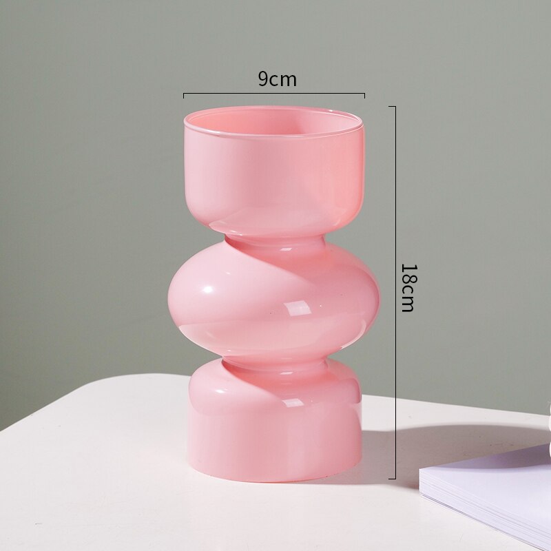 Glas Tier Vase - Mehrfarben