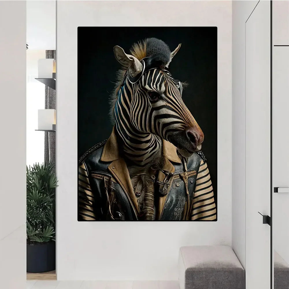 Lustige Tier-Aviator-Poster-Drucke Löwe Tiger Elefant Reh Flugzeug Pilot Leinwandmalerei Wandkunst Für Wohnzimmer Wohnkultur