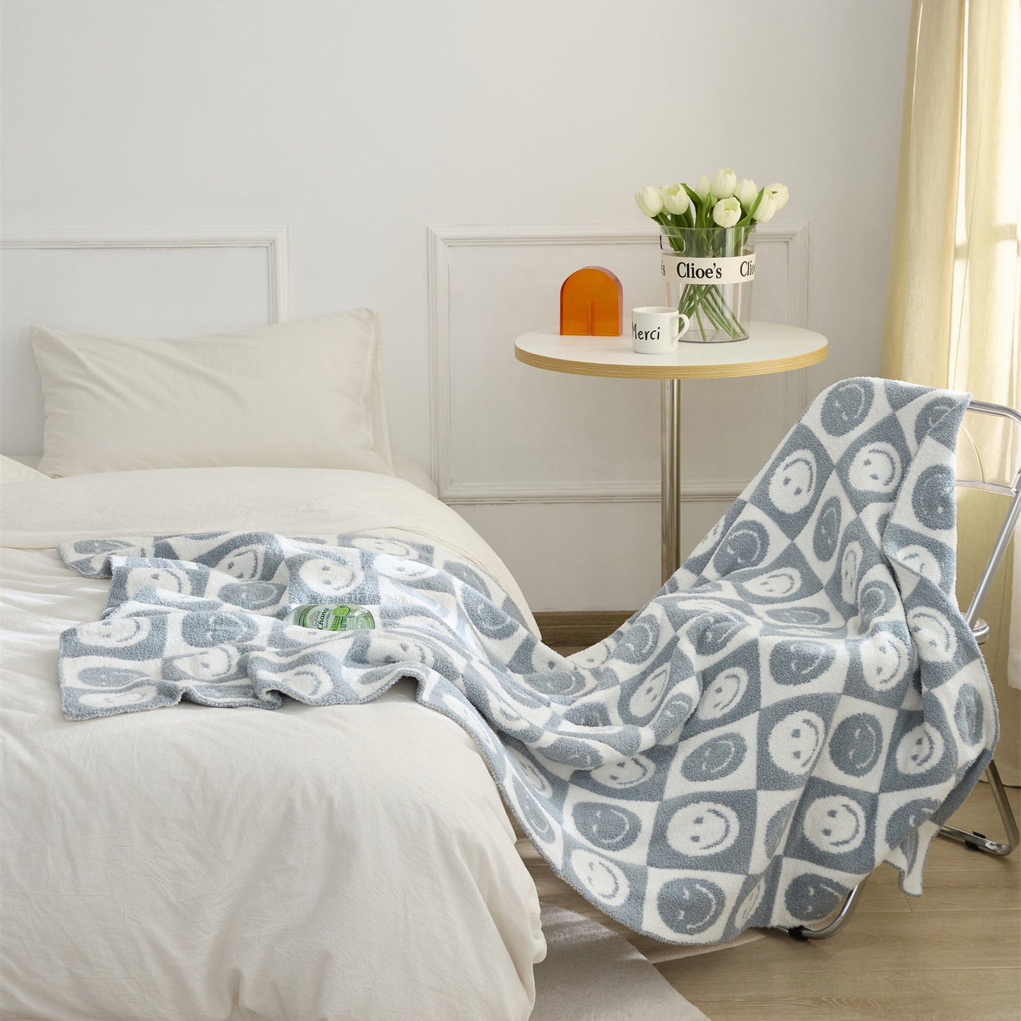 Smiley Kariert Decke