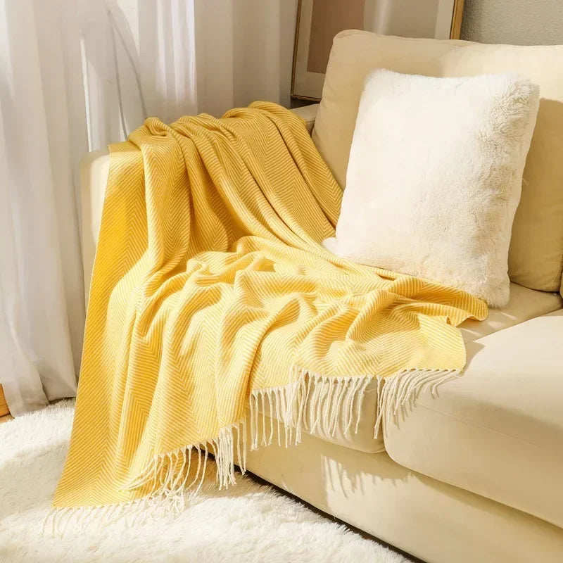 Nordische Streifen Wurf Sofa Decke