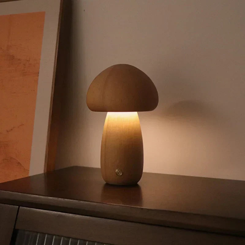 in Pilzform - Charmante Tischlampe mit sanftem Licht für das Kinderzimmer & Schlafzimmer