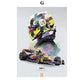FI Formel 1 Rennhelm 2023 Saison Meisterschaft Team Bewegung Wandkunst Leinwandbild Nordisches Poster Wohnzimmer Dekor
