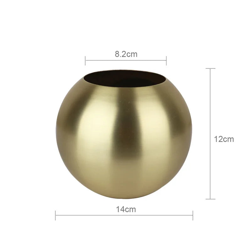 Edelstahlvase im nordischen Stil Desltop-Blumentopf BeFlower Töpfe Gold Schwarz Rose Gold Klassische Wohndekoration