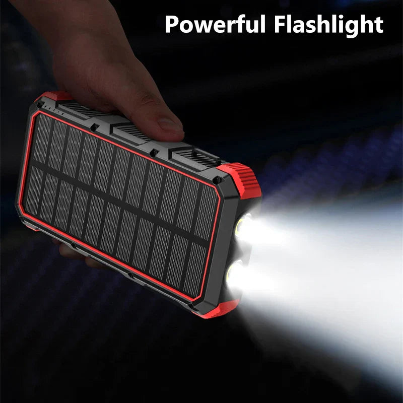 Frendorf | Neue 30000mAh Heavy Duty Schnell Solar QI Power Bank Mit Wireless Charging Für Android Samsung iPhones