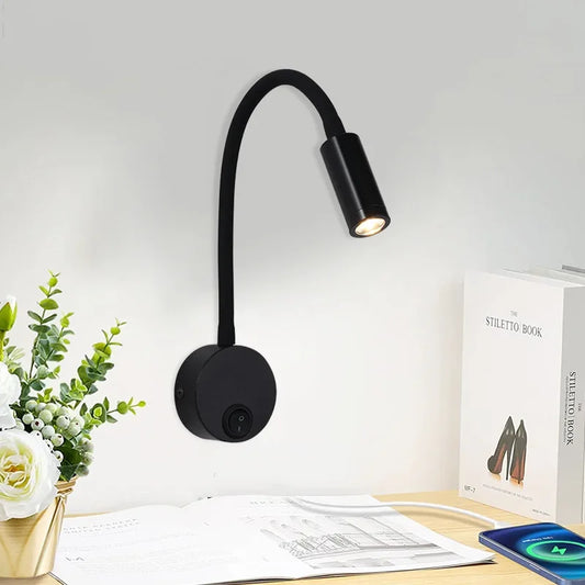 Vielseitige LED-Wandleuchte: Modern, Flexibel, Perfekt zum Lesen im Bett