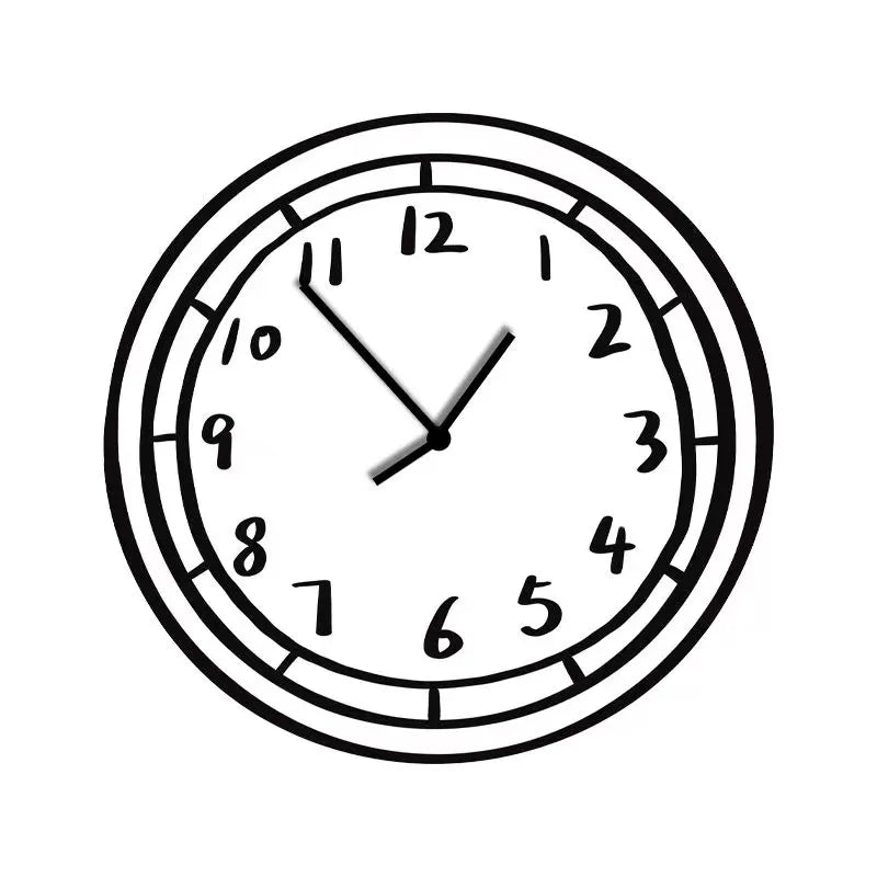 2D Comic Buch Wanduhr