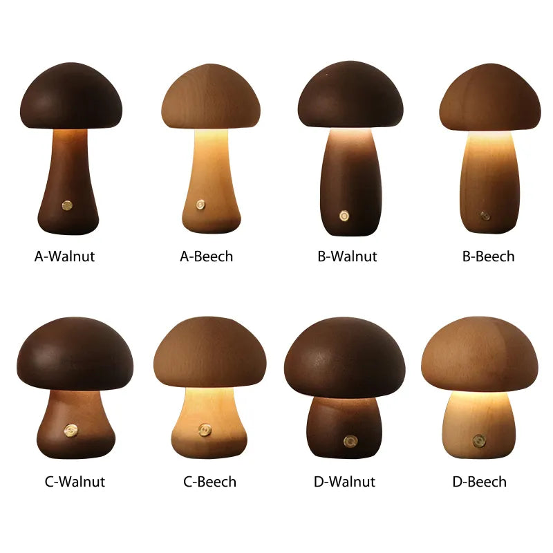Süße Pilz Nachttischlampe