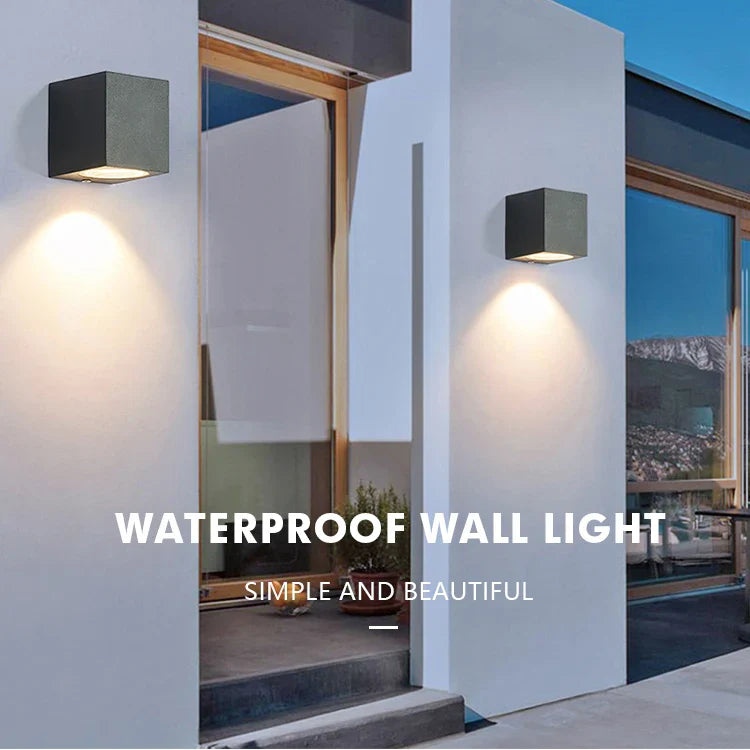 Frendorf | LED Wandleuchte – Außen wasserdicht IP65 Veranda- und Gartenwandleuchte, Innen Schlafzimmer Nachttischbeleuchtung, Aluminium Auf- und Ab-Lampe
