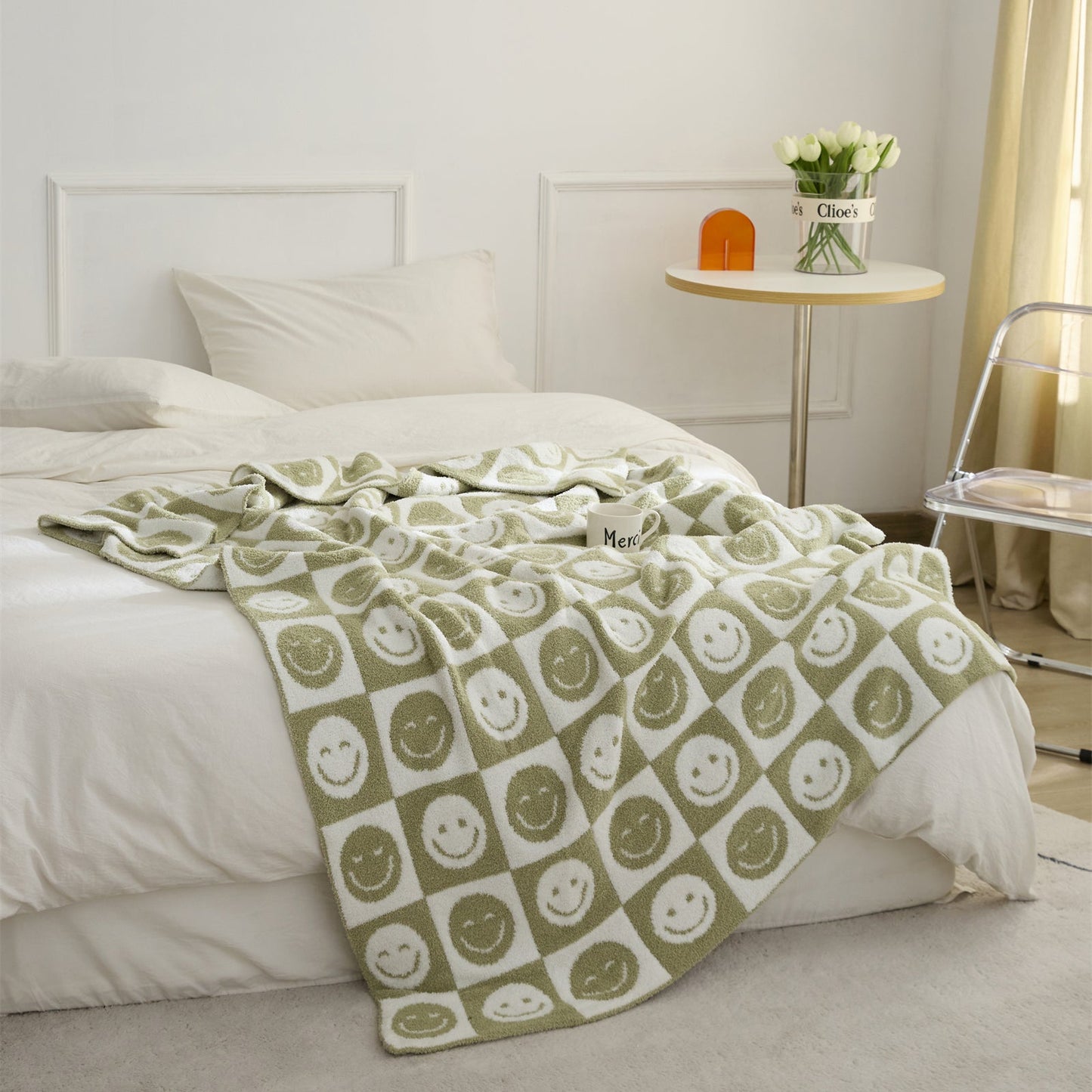 Smiley Kariert Decke