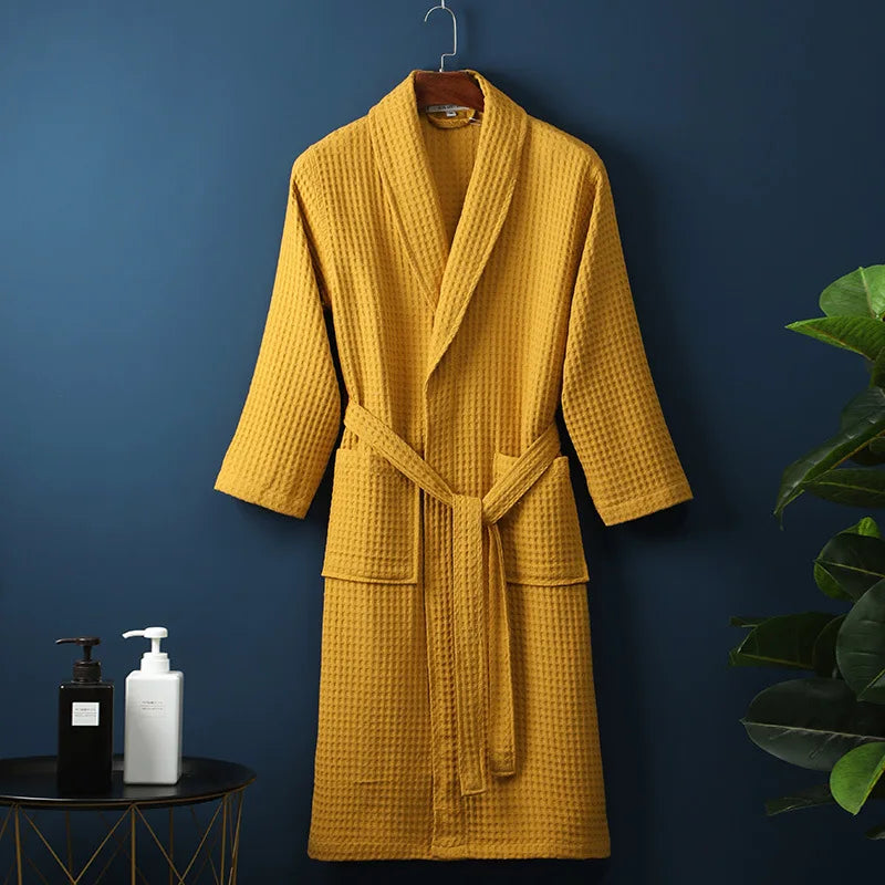 Frendorf | CozyCotton Premium Bademantel aus Baumwolle | Weich & Atmungsaktiv | Perfekt für Herren & Damen | Mit Taschen