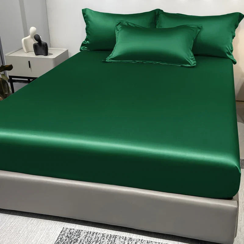 Frendorf | SatinDreams Luxus Spannbettlaken | Seidiges Satin-Bettlaken | Atmungsaktiv & Kühlend | Knitterfrei | Pflegeleicht