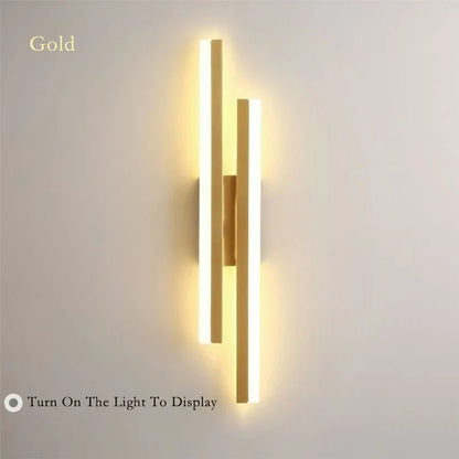 Moderne LED-Wandlampe: Schwarz/Gold Acryl Raumdekoration Licht