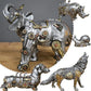 Frendorf | GearMorph Steampunk Tierfigur aus Harz | Industriestil Tischdeko | Mechanischer Drache, Elefant & Schnecke | Kunstvolle Deko für Zuhause
