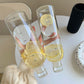 Zeit-Skalen hitzebeständige Glas Wasserflasche