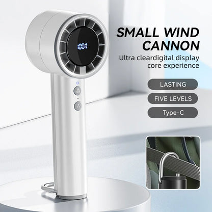 Frendorf | BreezeGo | Mini USB Ventilator | 5 Windstufen | LED-Display | Kompakt & Leicht