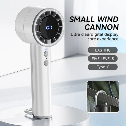 Frendorf | BreezeGo | Mini USB Ventilator | 5 Windstufen | LED-Display | Kompakt & Leicht