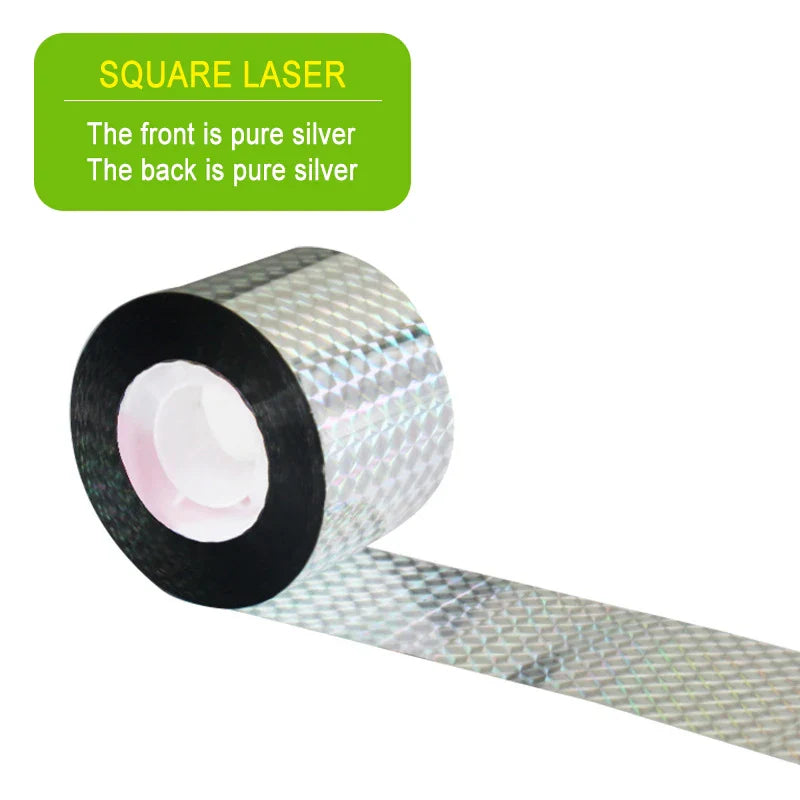 Frendorf | VegaShield Vogelschutzband | Reflektierendes PET-Band | Wetterfest und Langlebig | 80m Länge