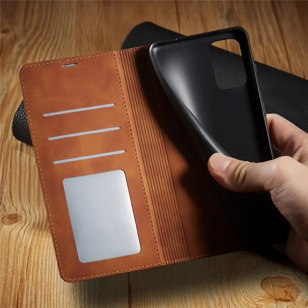 Frendorf | Samsung Hülle: Magnetische Leder Tasche für stilvollen Schutz